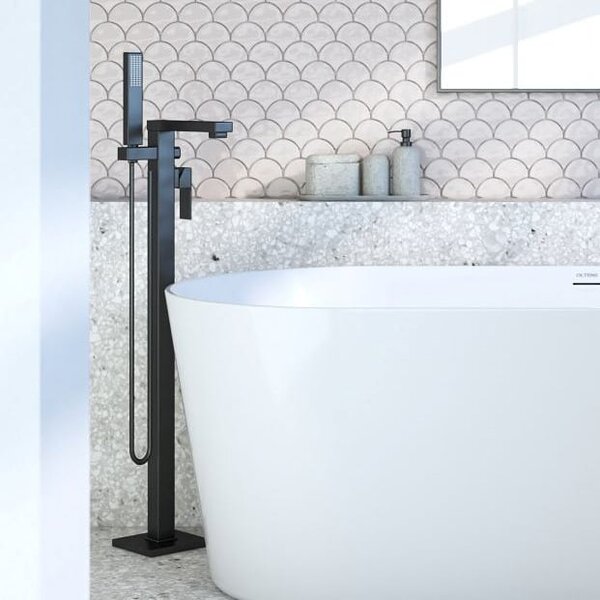 Oltens Gota baterie cadă-duș stativ negru mat 34301300