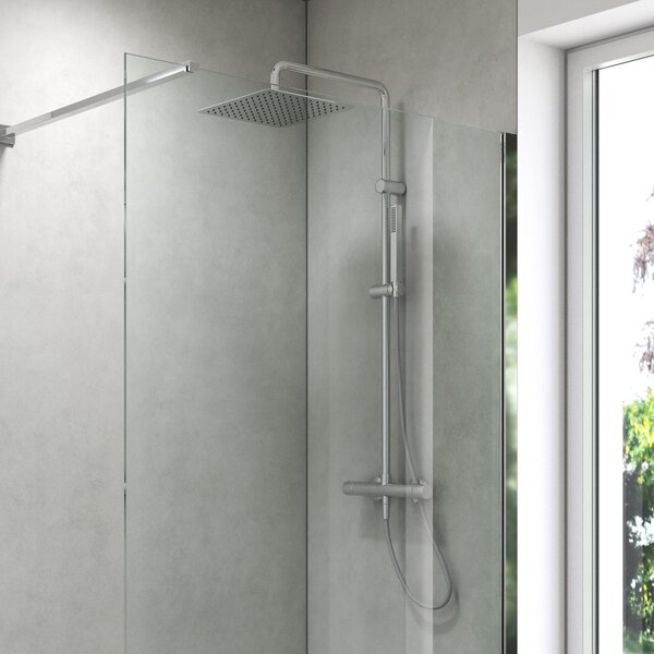 Oltens Boran set de duș perete cu termostat cu duș de ploaie crom 36503100