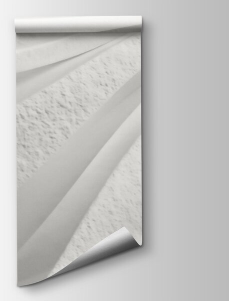 Fototapet Perete alb cu linii ondulate, Fototapet abstracte, Fototapet populare, t00927 - Tapeko.ro