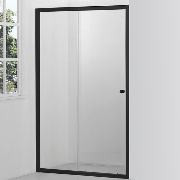 Hagser Ava uși de duș 140 cm culisantă negru mat/sticlă transparentă HGR16000021