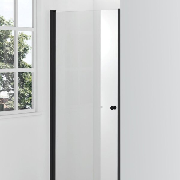 Hagser Gabi uși de duș 80 cm înclinabilă negru mat/sticlă transparentă HGR22000021