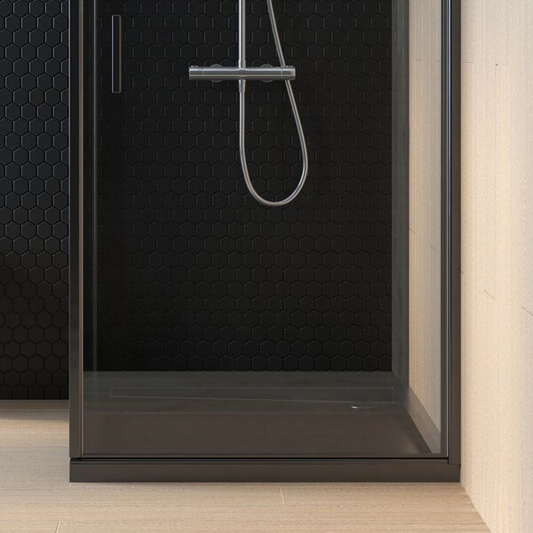 Oltens Superior cădiță de duș dreptunghiulară 120x70 cm negru 15001300