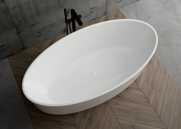 Ksuro 03 cadă freestanding 170x85 cm ovală alb 32006000