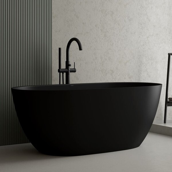 Ksuro 02 cadă freestanding 160x74 cm ovală negru 32003030