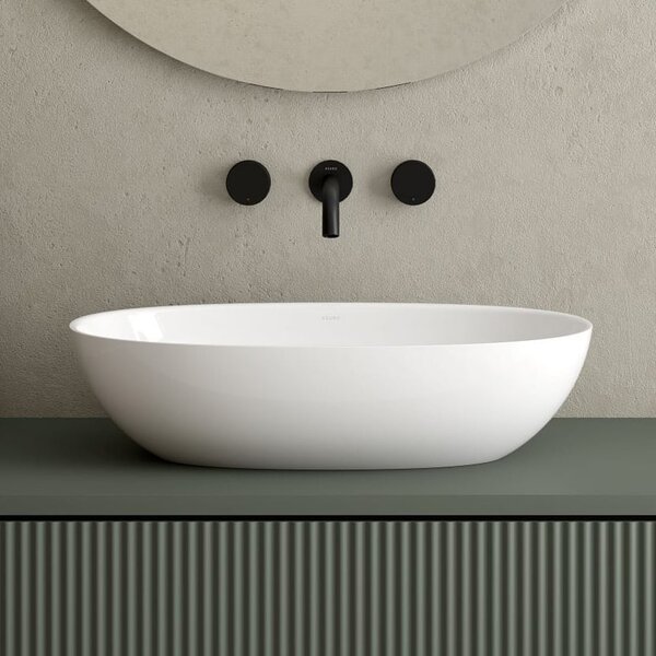 Ksuro 02 lavoar 60x36 cm ovale de blat alb luciu 20003000