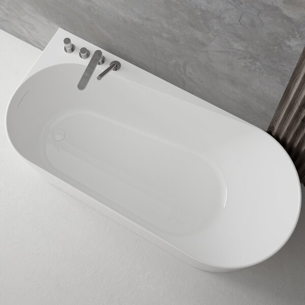 Ksuro 04 cadă freestanding 170x78 cm ovală alb 32008000