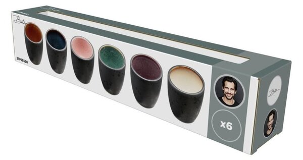 Cești negre 6 buc. pentru espresso din ceramică 100 ml Gastro Black/Mix – Bitz