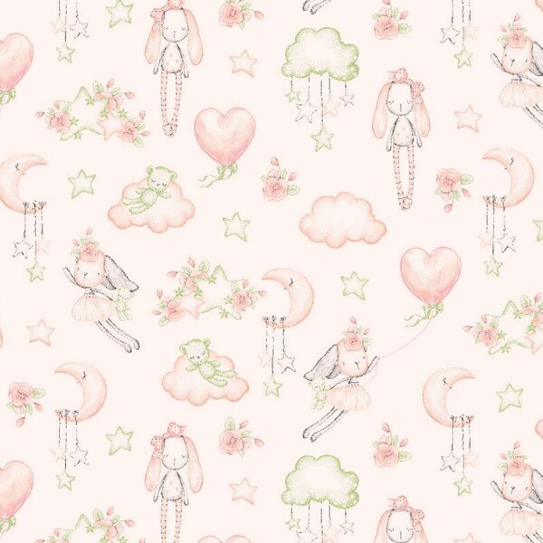 Set lenjerie matlasata 3 piese Kidizi Fairy Clouds, include perna, plapumioara si cearceaf