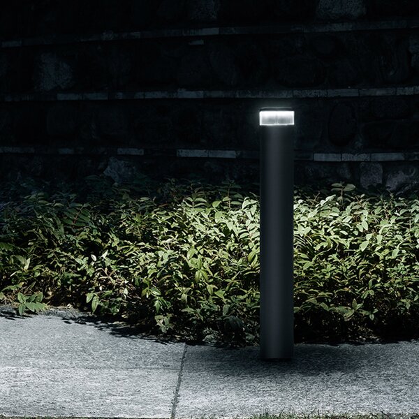 Flos Architectural FLOS Pointbreak Bollard 2, 2.700K antracit 60cm, Negru, Metal, Design