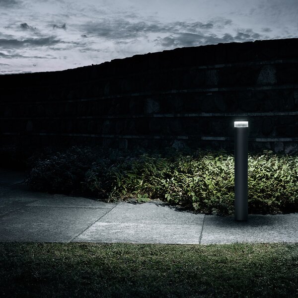 Flos Architectural FLOS Pointbreak Bollard 2, 2.700K antracit 60cm, Negru, Metal, Design
