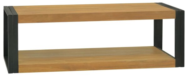 Dulap de baie suspendat, 110x45x35 cm, lemn masiv de tec
