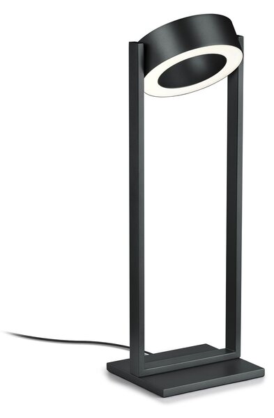 Knapstein Lampă de birou cu LED Wega, negru mat, înălțime 45 cm, comandă prin gesturi, reglabil, Negru, Camera de zi / sufragerie, Aluminiu, Modern