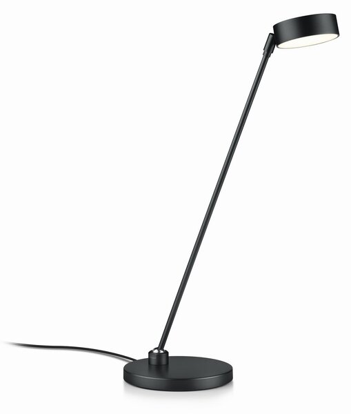 Knapstein Lampă de birou cu LED Yori, negru mat, înălțime 50 cm, comandă prin gesturi, reglabil, Negru, Camera de zi / sufragerie, Aluminiu, Modern