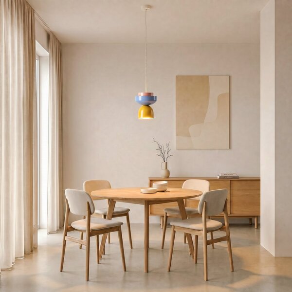 ALDEX Lampă suspendată Ulia, galben/albastru/corai, reglabil, Multicolor, Camera de zi / sufragerie, Metal, Modern