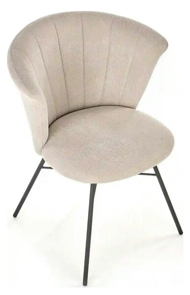 Scaun K459, bej/negru, stofa clasica/otel, 60x59x79 cm