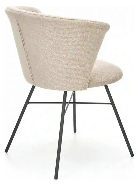 Scaun K459, bej/negru, stofa clasica/otel, 60x59x79 cm