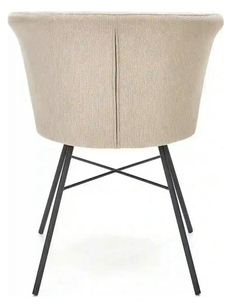 Scaun K459, bej/negru, stofa clasica/otel, 60x59x79 cm