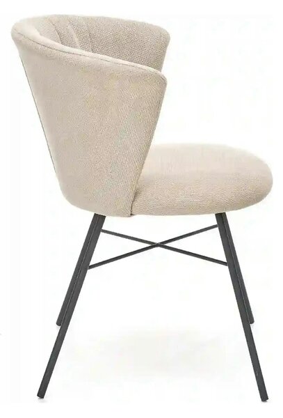 Scaun K459, bej/negru, stofa clasica/otel, 60x59x79 cm