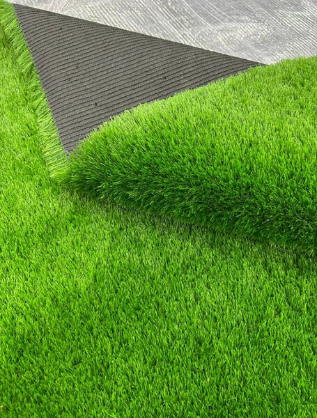 Gazon Iarba Artificiala,Model Premium Terasa Balcon Loc de joaca, Model Harper 40 mm inaltime fir, Verde Natural Verde, 200 x 200