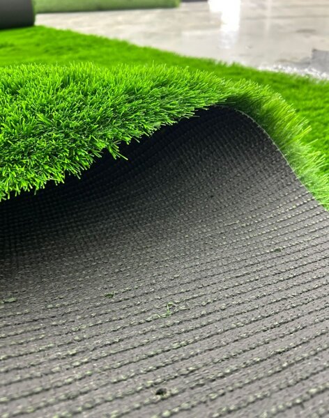 Gazon Iarba Artificiala,Model Premium Terasa Balcon Loc de joaca, Model Harper 40 mm inaltime fir, Verde Natural Verde, 200 x 200