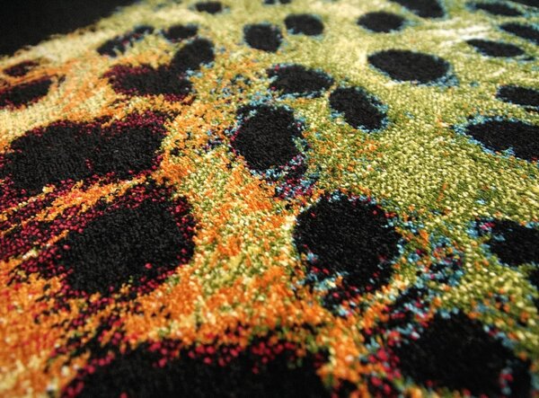 Covor Sufragerie, Model Black Leopard 11016 180, Covor Dreptunghiular, Negru Dreptunghi, 200x300