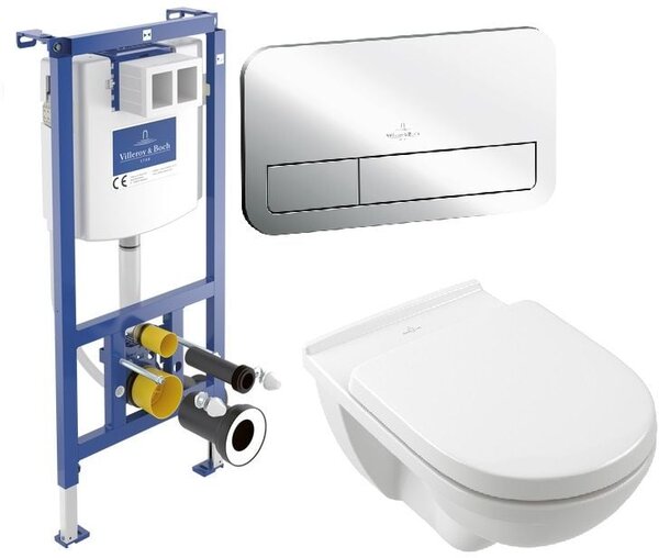 Set cadru încastrat Villeroy & Boch ViConnect 92242700, set Combi-Pack cu tablă Villeroy & Boch O.Novo 5660H101, 92249061