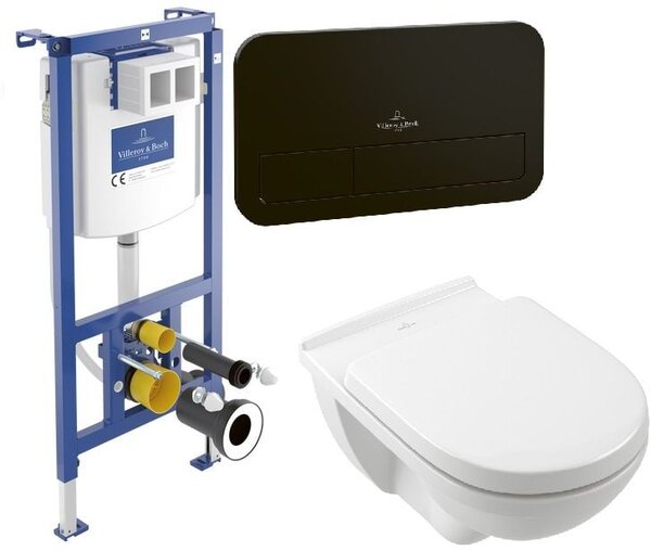 Set cadru încastrat Villeroy & Boch ViConnect 92242700, set Combi-Pack cu tablă Villeroy & Boch O.Novo 5660H101, 922490AN