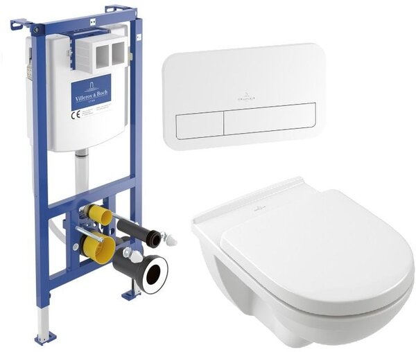 Set cadru încastrat Villeroy & Boch ViConnect 92242700, set Combi-Pack cu tablă Villeroy & Boch O.Novo 5660H101, 92249068