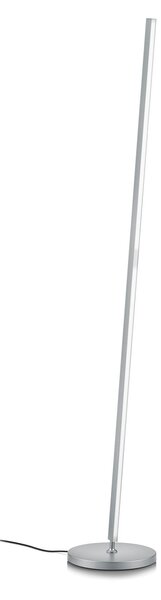 Knapstein Lampadar LED Fabia, cu comandă gestuală, nichel, înălțime 160 cm, metal, reglabil, Metalic, Camera de zi / sufragerie, Aluminiu, Modern