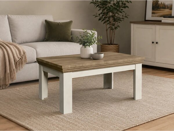 Masuta cafea ROYAL LN, pin nordic/stejar salbatic, PAL melaminat, 90x6
