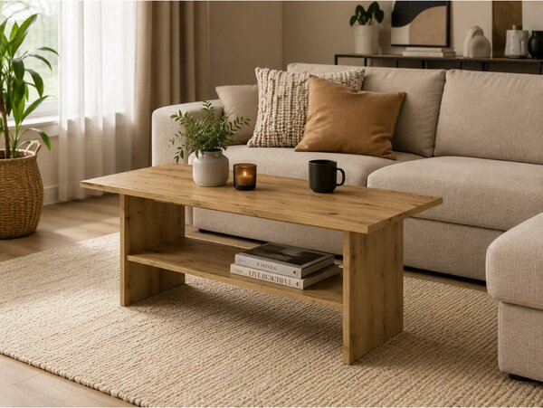 Masuta AYSON, stejar artisan, PAL laminat, 120x57x50 cm