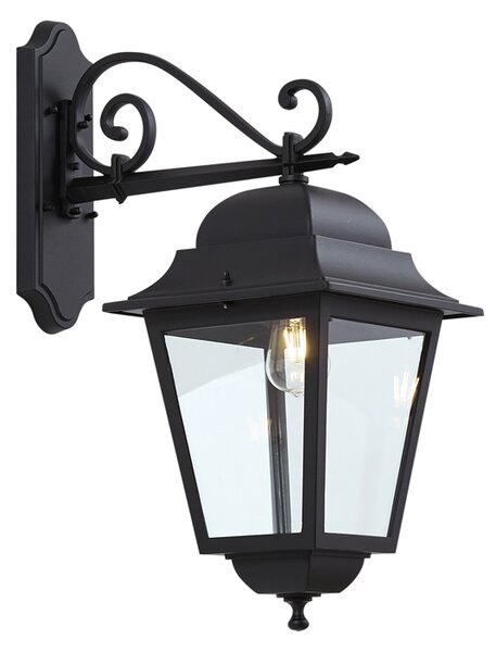 Felinar clasic de perete pentru exterior negru IP44 - Big