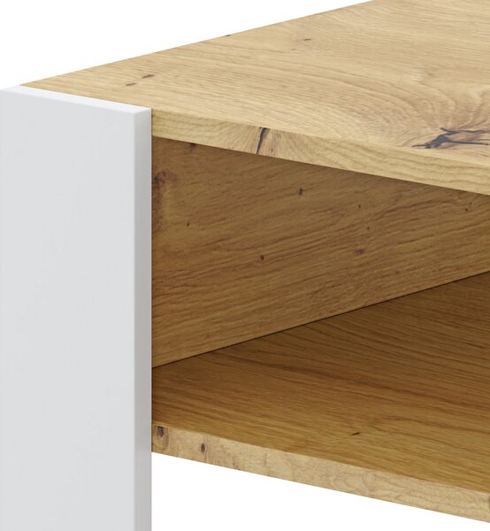 Masuta cafea CARA1, stejar artisan/alb, DTD laminat, 90x53x45 cm