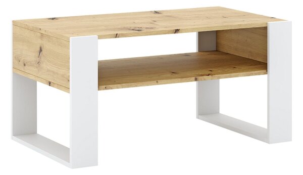 Masuta cafea CARA1, stejar artisan/alb, DTD laminat, 90x53x45 cm