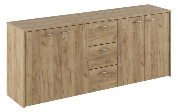 Comoda HUGOS 180, stejar artisan, PAL melaminat, 180x42x75 cm