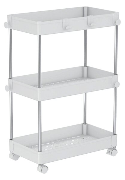 Etajera ALIOL TIP 1, alb, metal/plastic, 40x22x60 cm