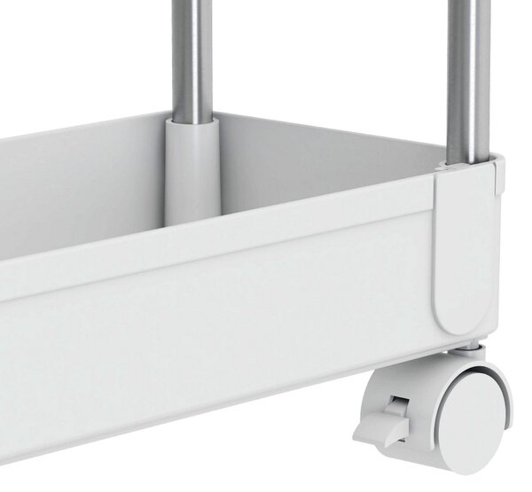 Etajera ALIOL TIP 2, alb, metal/plastic, 40x13x85 cm