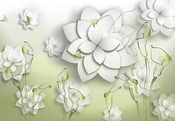 Fototapet - Flori abstract (147x102 cm)