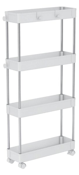 Etajera ALIOL TIP 2, alb, metal/plastic, 40x13x85 cm