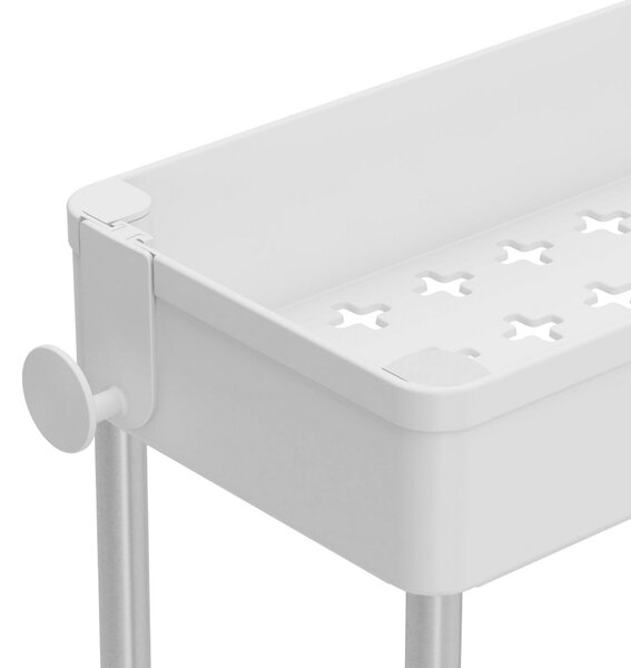Etajera ALIOL TIP 2, alb, metal/plastic, 40x13x85 cm