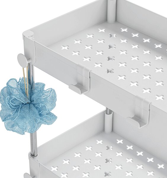 Etajera ALIOL TIP 3, alb, metal/plastic, 40x22x85 cm