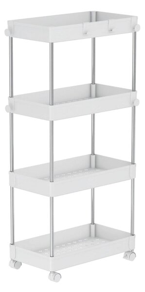 Etajera ALIOL TIP 3, alb, metal/plastic, 40x22x85 cm