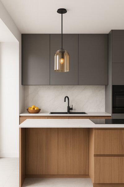 Lampă suspendată APP1704-1PC Amber