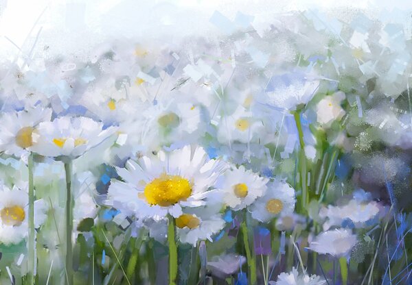 Fototapet - Margarete pictate (147x102 cm)