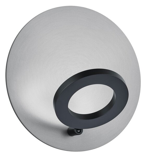 Knapstein Aplică de perete cu LED Meggi, nichel, Ø 30 cm, comandă prin gesturi, metal, reglabil, Metalic, Camera de zi / sufragerie, Aluminiu, Modern