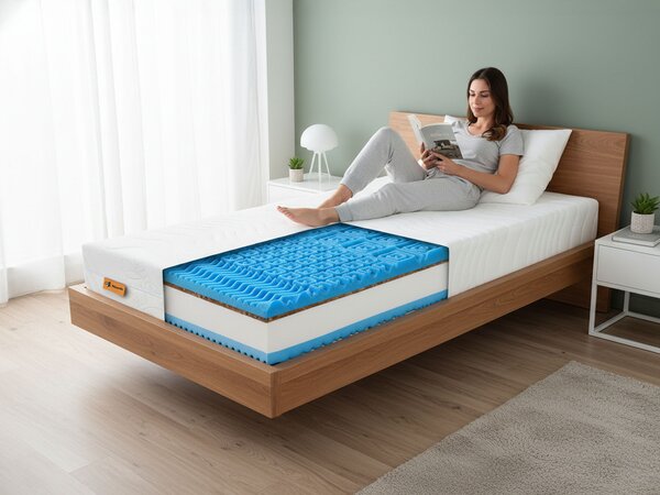 Saltea din spumă cu strat de cocos Zenor 80x200x21 - husă Silver
