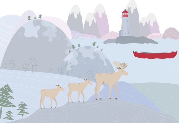 Fototapet - Peisaj canadian (147x102 cm)