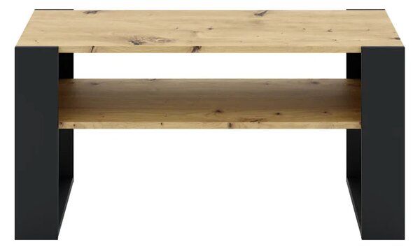 Masuta cafea CARA 1, stejar artisan/negru, DTD laminat, 90x53x45 cm