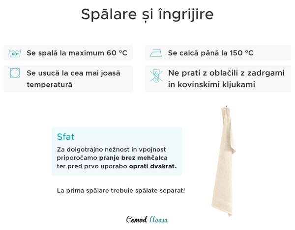 Prosop CLARYSSE ELEGANCE 70x140 cm roz, 100% bumbac
