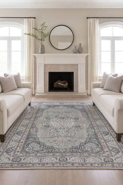 Covor Sufragerie Dormitor, Model Anny 33024 160, Gri 58x110